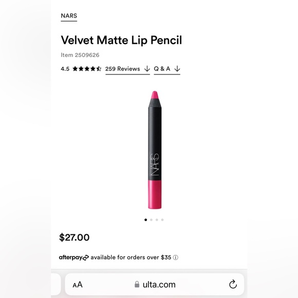 NARS Velvet Matte Lip Pencil - Picture 3 of 3